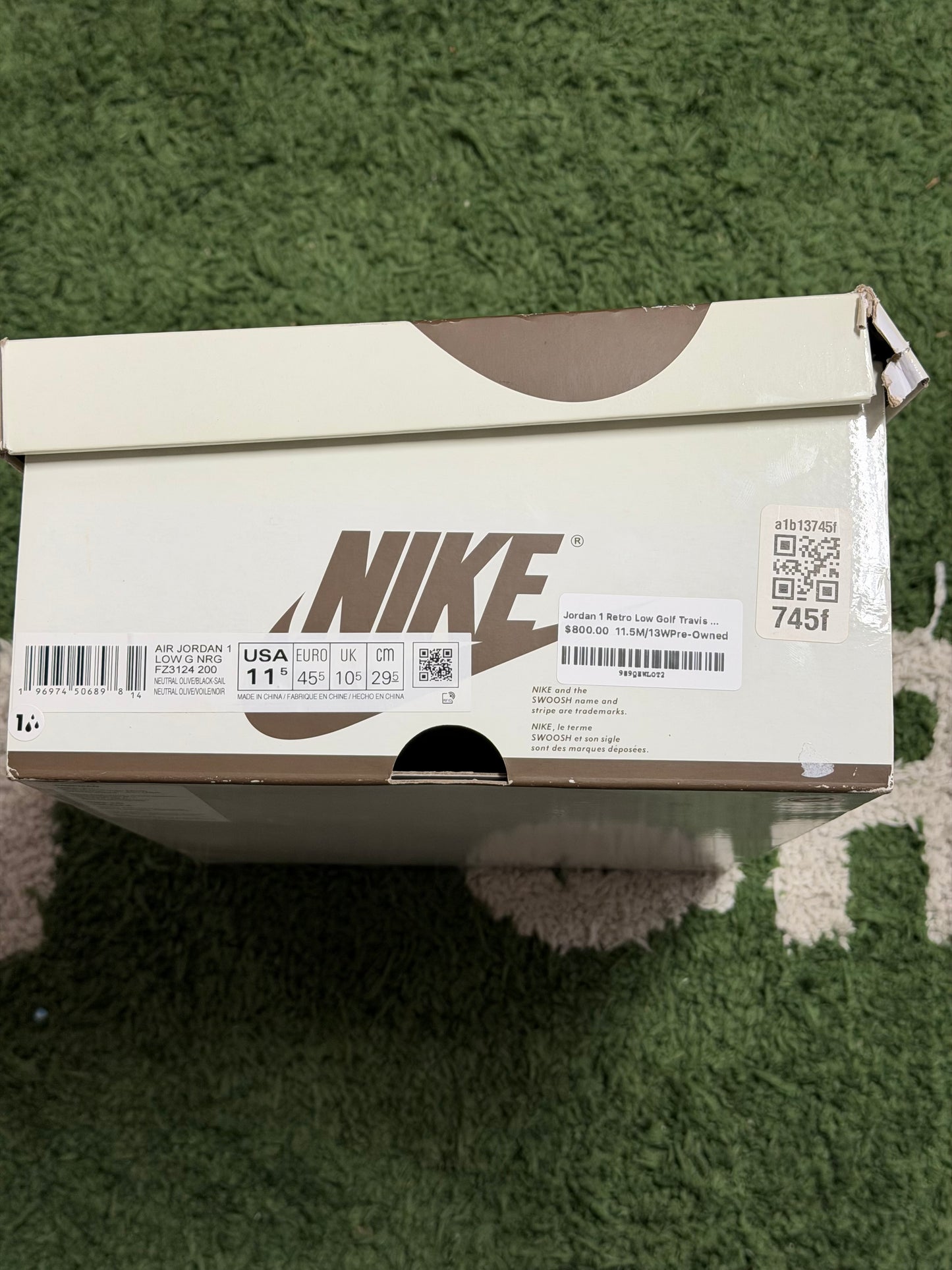 Jordan 1 Retro Low Golf Travis Scott Neutral Olive