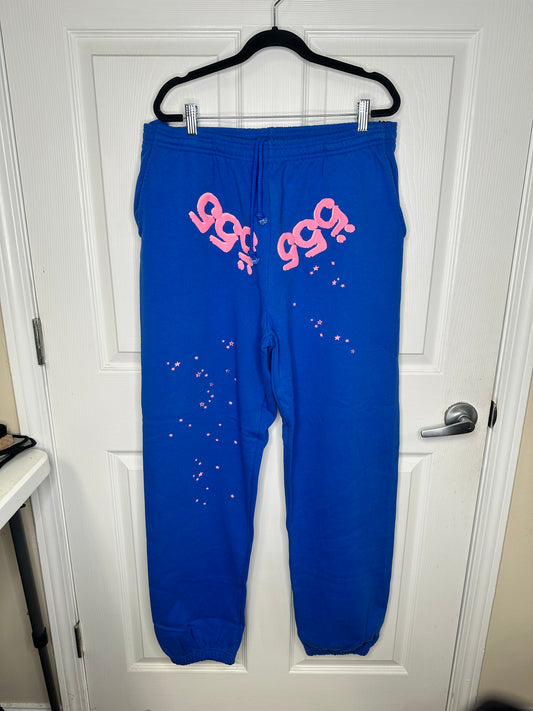 Sp5der Angel Number Sweatpant Blue