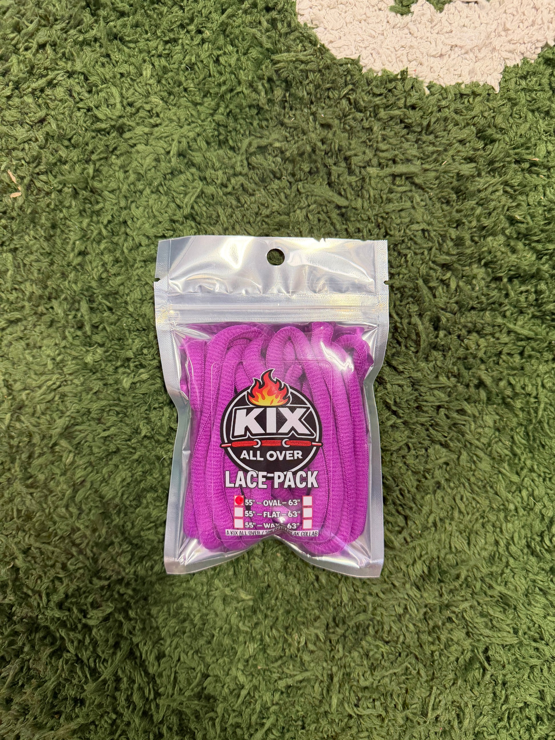 SINGLE LACE PACKS FUCHSIA PURPLE  55" OVAL LACES