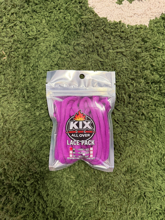SINGLE LACE PACKS FUCHSIA PURPLE  55" OVAL LACES