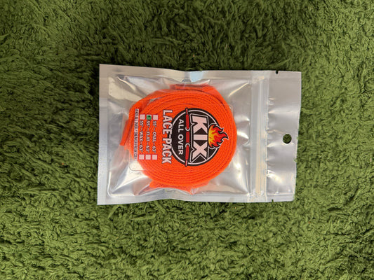 SINGLE LACE PACKS ORANGE 55" FLAT LACES