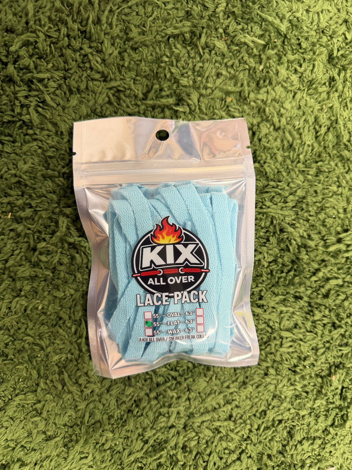 SINGLE LACE PACKS SKY BLUE  55" FLAT LACES