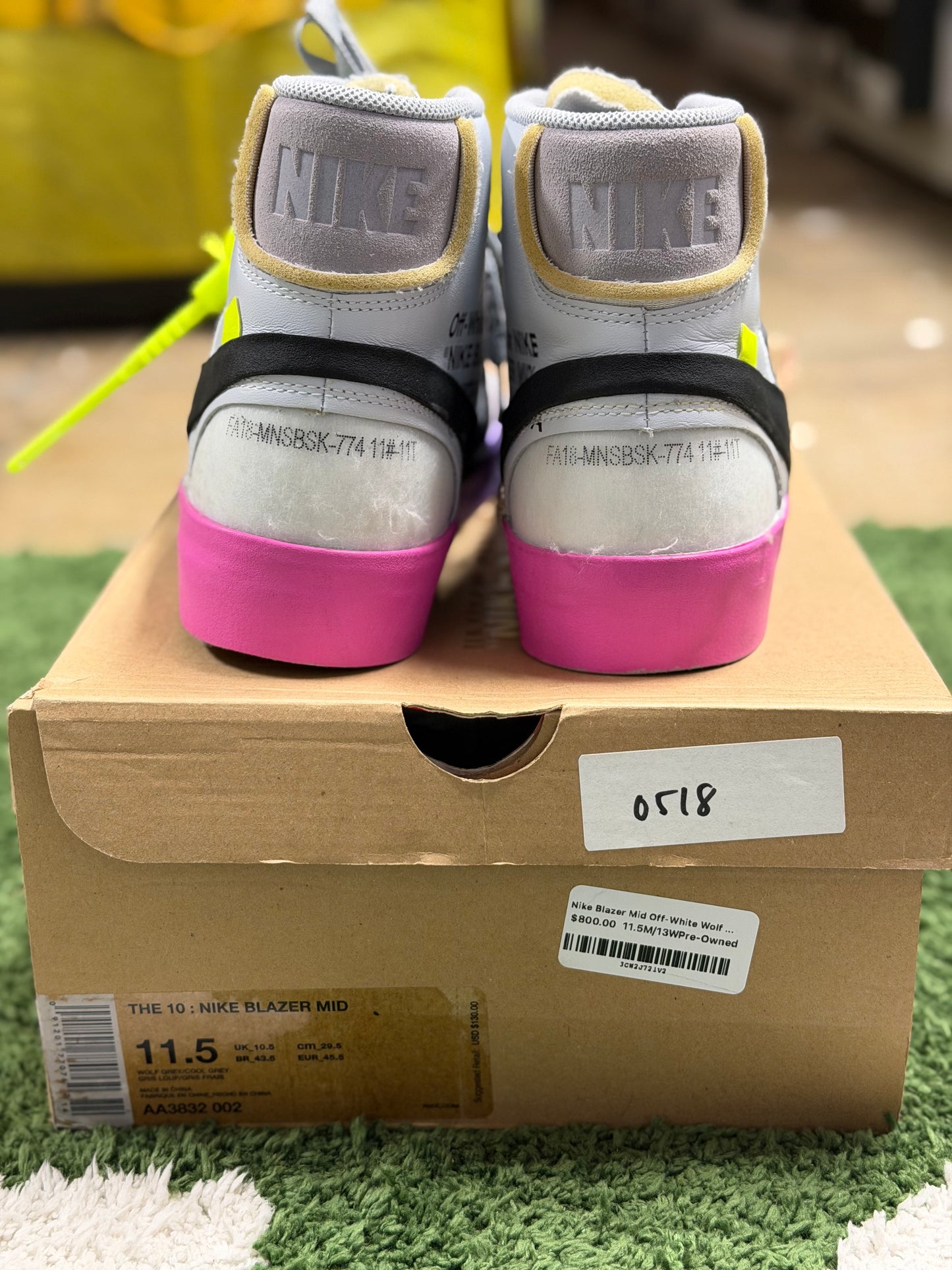 Nike Blazer Mid Off-White Wolf Grey Serena Queen