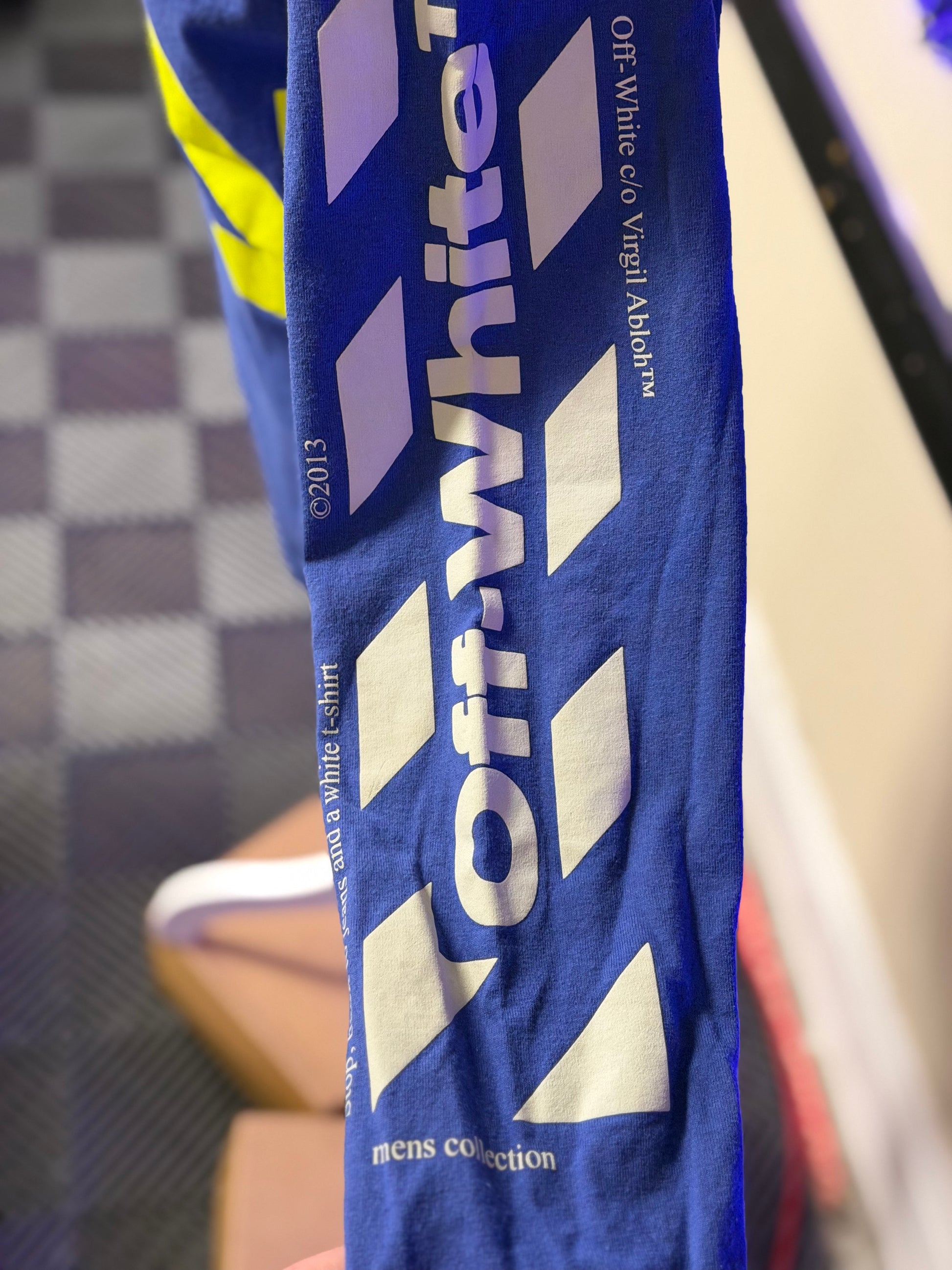 OFFWHITE LONG SLEEVE SHIRT BLUE/ WHITE