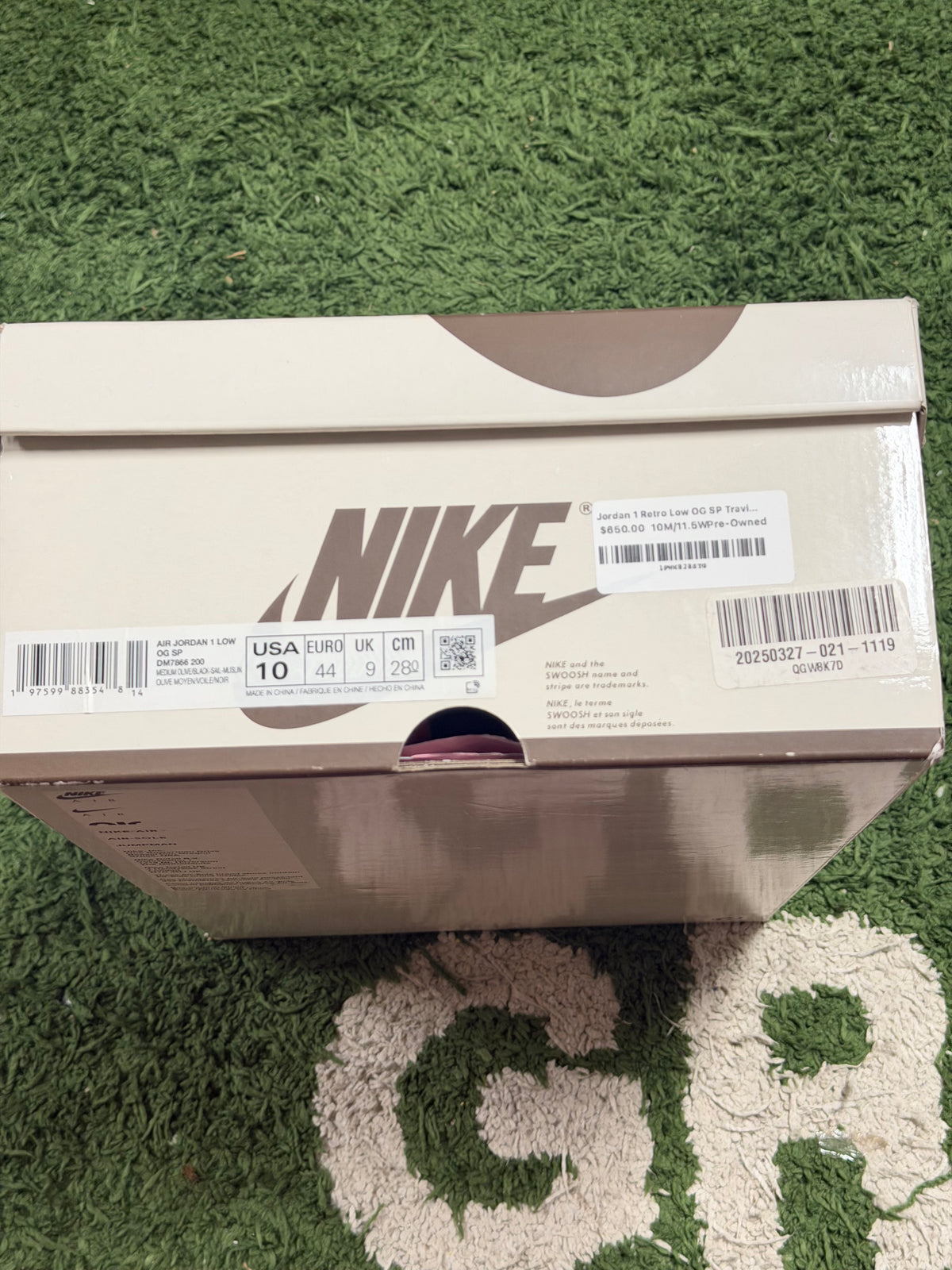 Jordan 1 Retro Low OG SP Travis Scott Medium Olive