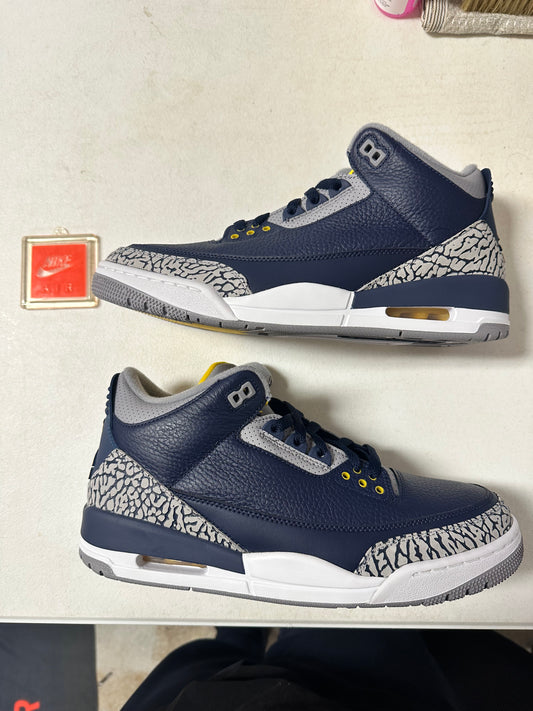 JORDAN 3 MICHIGAN PE SAMPLE (1 OF 250 MADE)