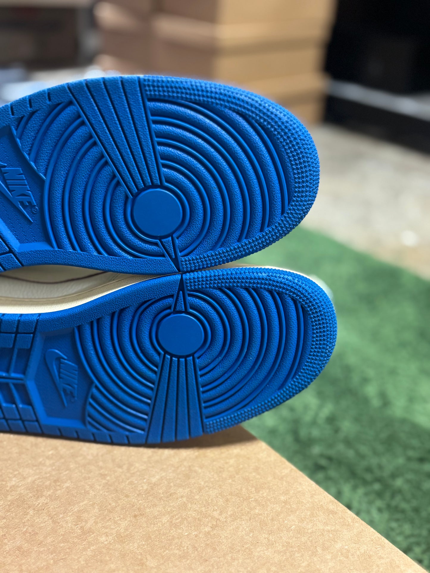 Jordan 1 Retro Low OG SP Fragment x Travis Scott Sail Military Blue (Sample)