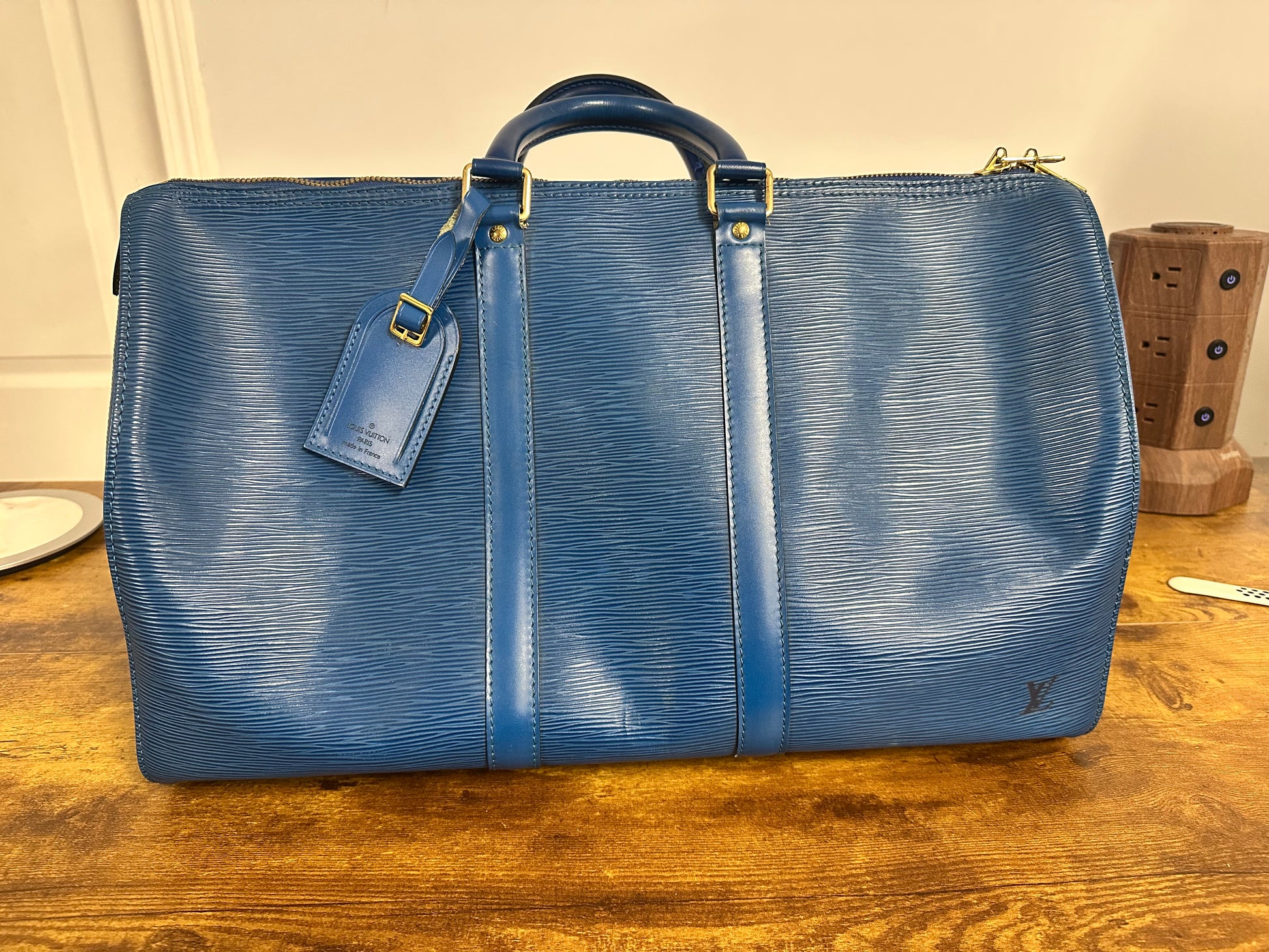 Louis Vuitton Keepall Epi 45 Blue