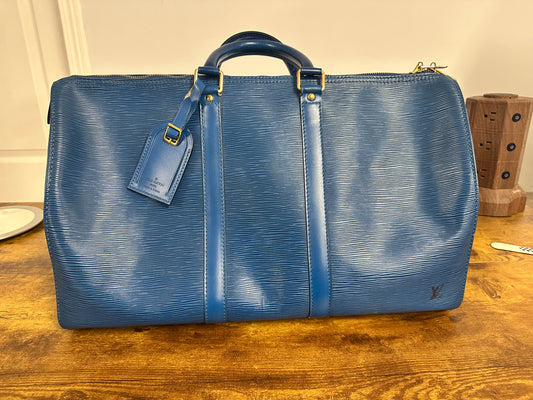 Louis Vuitton Keepall Epi 45 Blue
