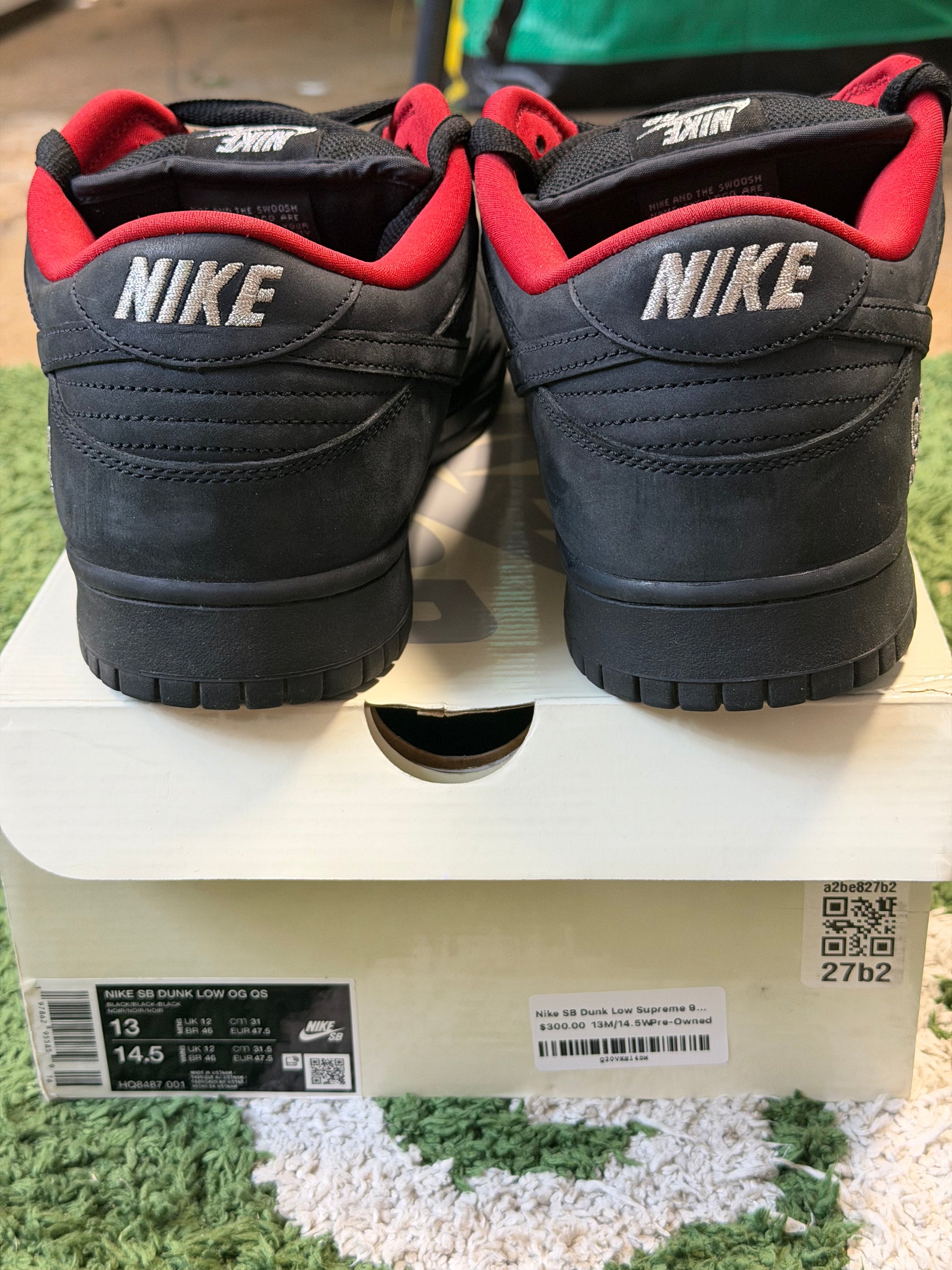 Nike SB Dunk Low Supreme 94 Black