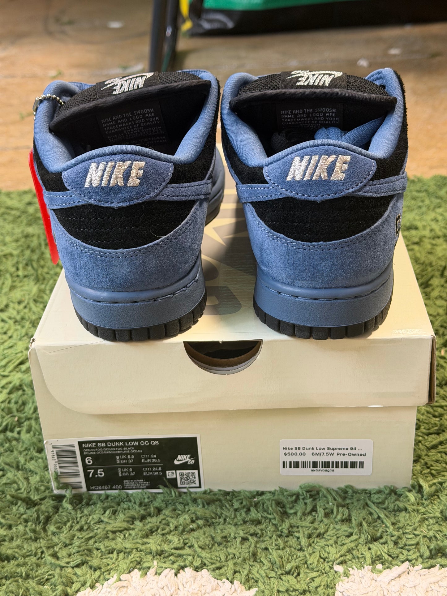 Nike SB Dunk Low Supreme 94 Ocean Fog